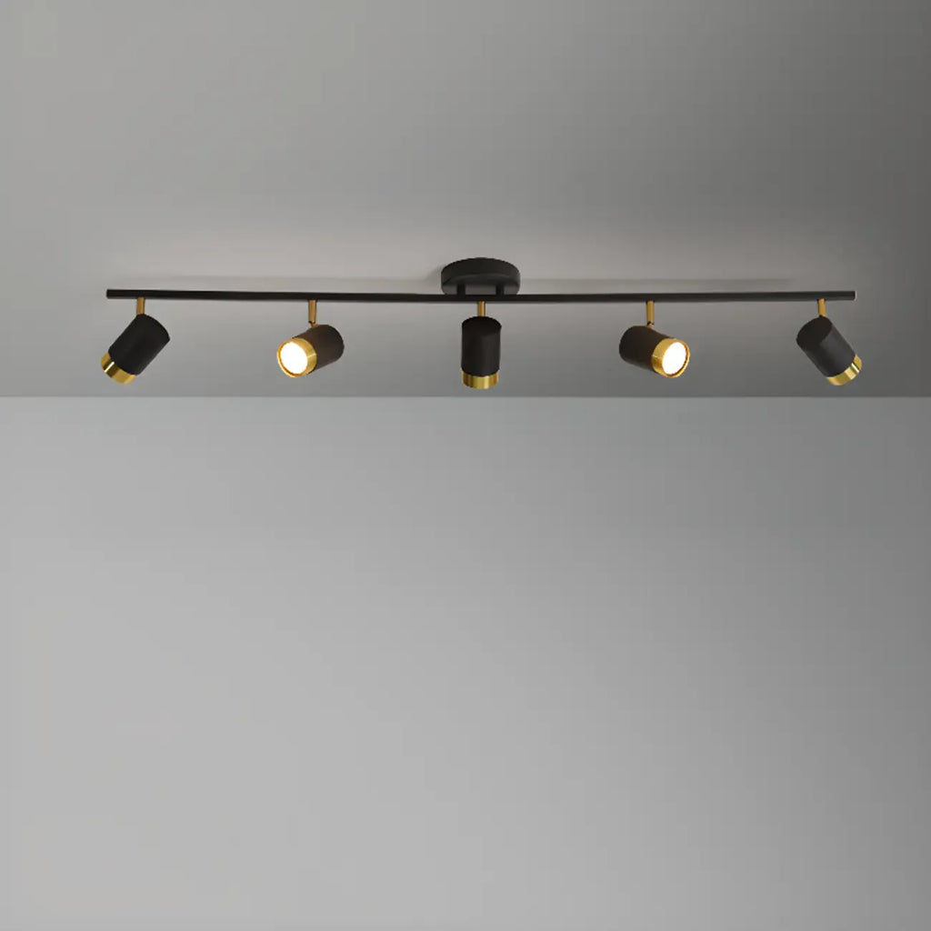Plafoniera/spot a 4 luci LED dimmerabile, moderna, con testa regolabile
