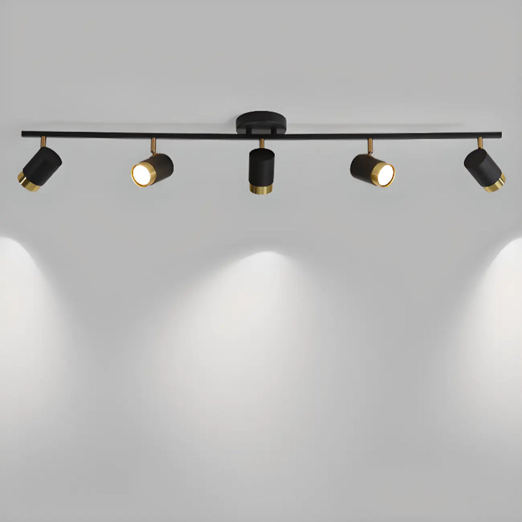 Plafoniera/spot a 4 luci LED dimmerabile, moderna, con testa regolabile
