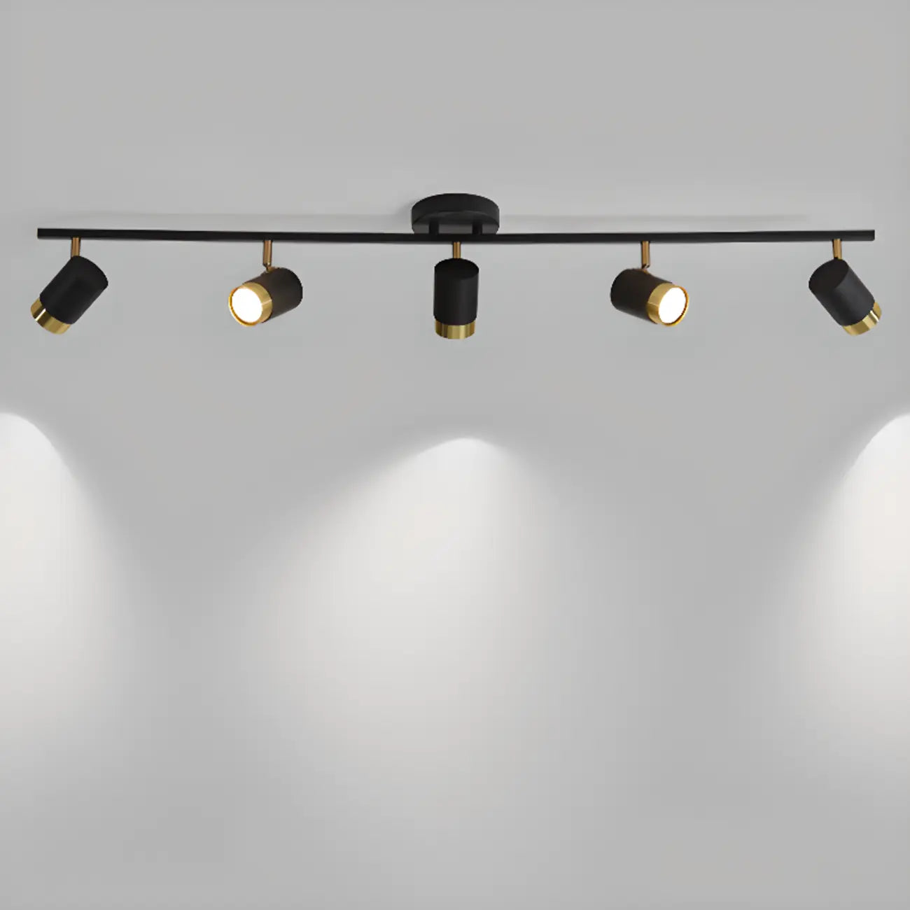 Plafoniera/spot a 4 luci LED dimmerabile, moderna, con testa regolabile