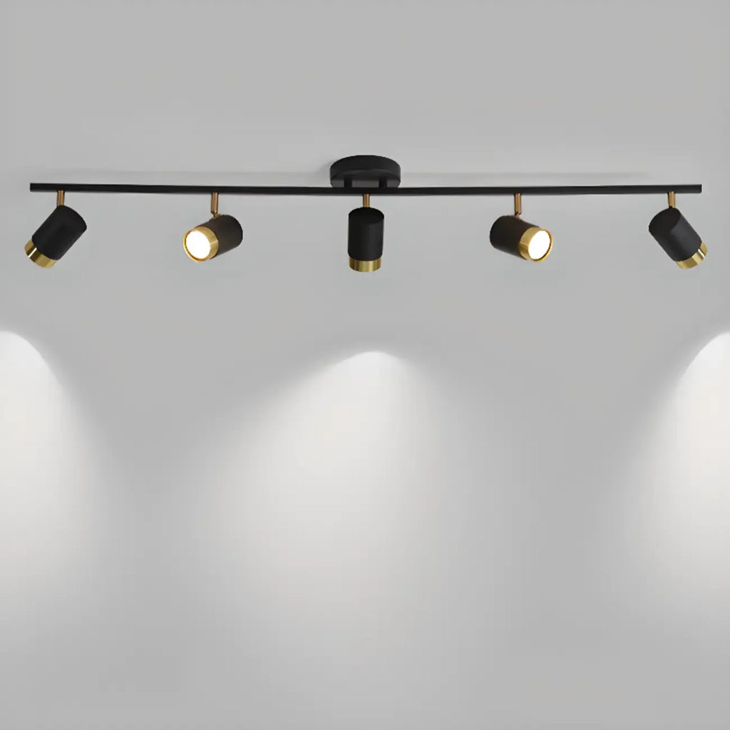 Plafoniera/spot a 4 luci LED dimmerabile, moderna, con testa regolabile