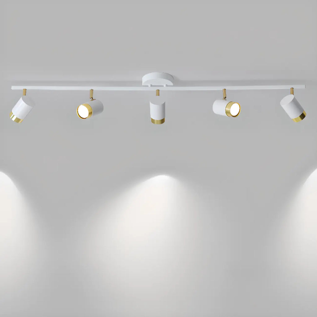 Plafoniera/spot a 4 luci LED dimmerabile, moderna, con testa regolabile