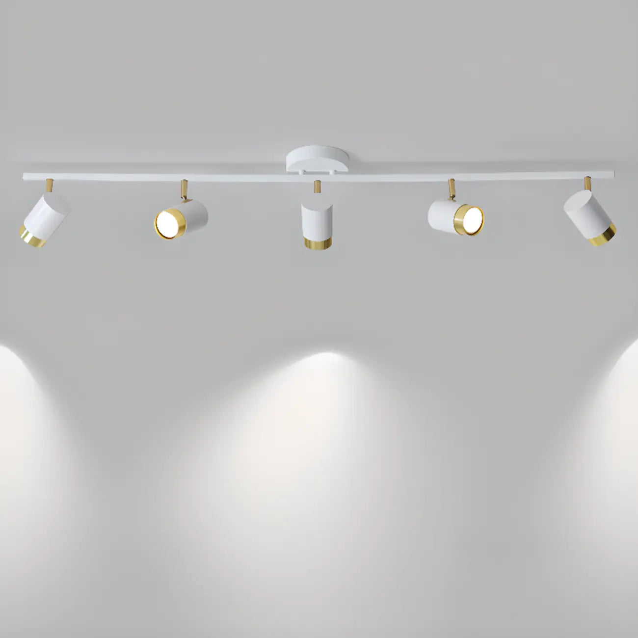 Plafoniera/spot a 4 luci LED dimmerabile, moderna, con testa regolabile