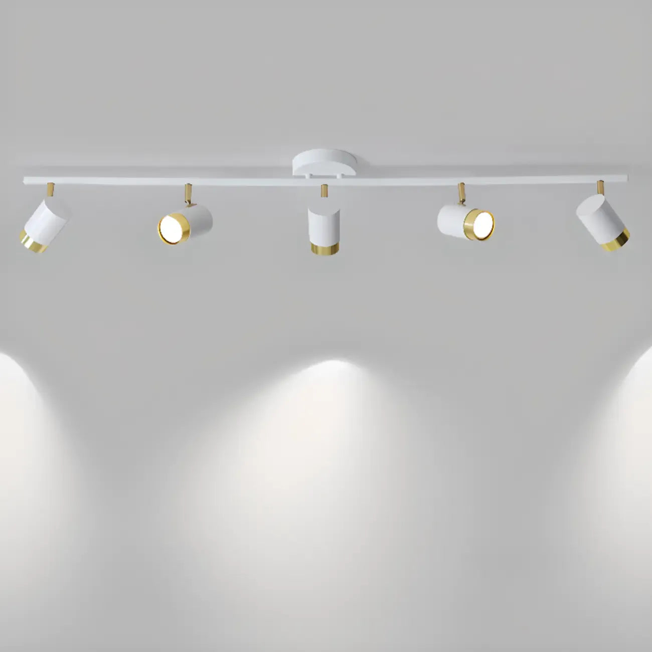 Plafoniera/spot a 4 luci LED dimmerabile, moderna, con testa regolabile