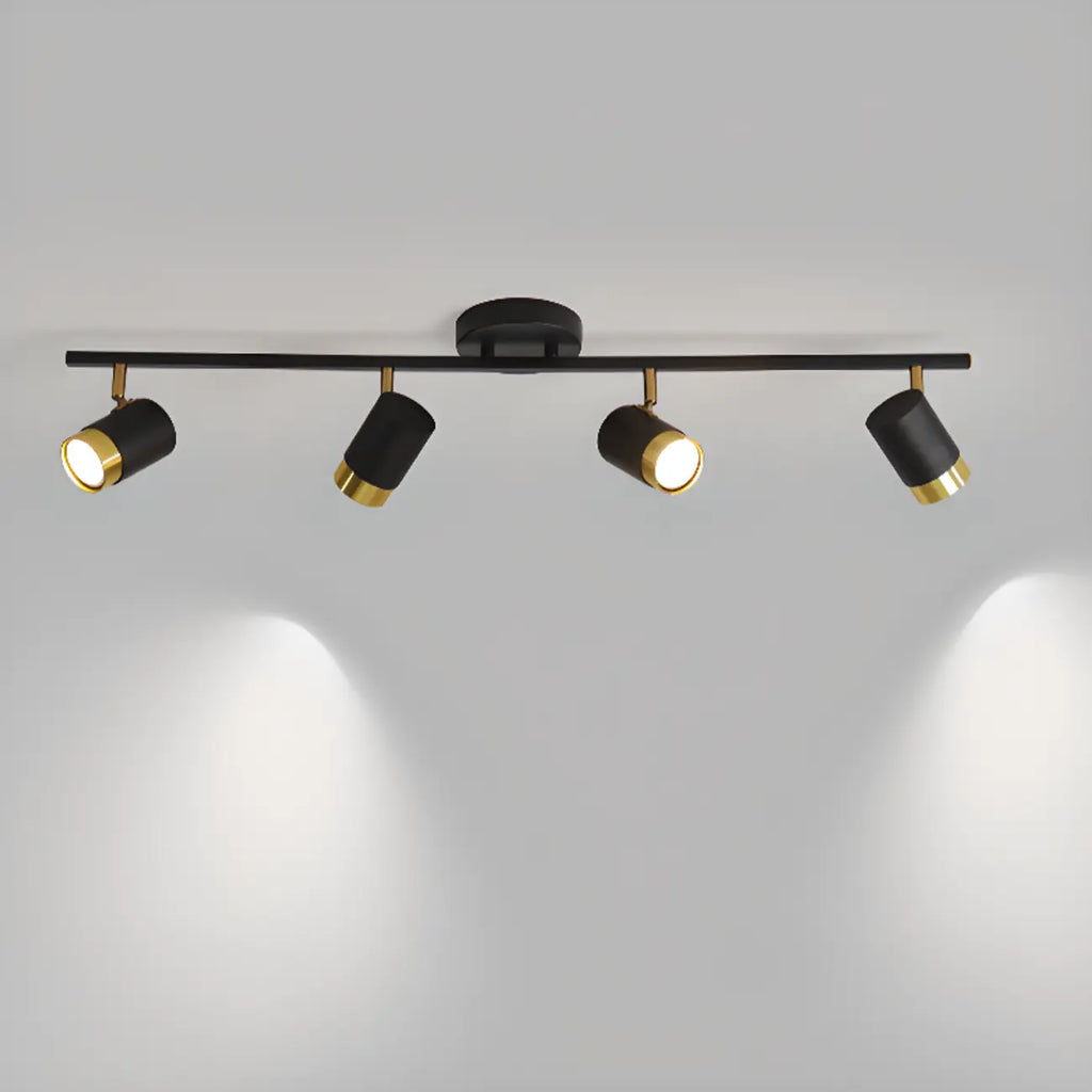 Plafoniera/spot a 4 luci LED dimmerabile, moderna, con testa regolabile