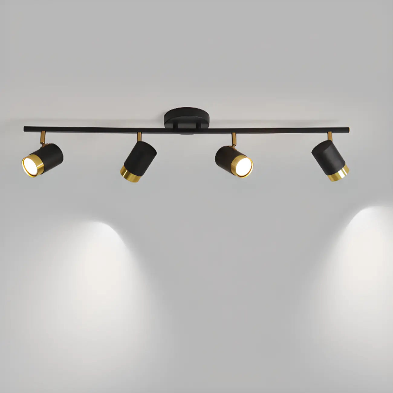 Plafoniera/spot a 4 luci LED dimmerabile, moderna, con testa regolabile