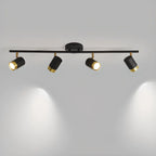 Plafoniera/spot a 4 luci LED dimmerabile, moderna, con testa regolabile