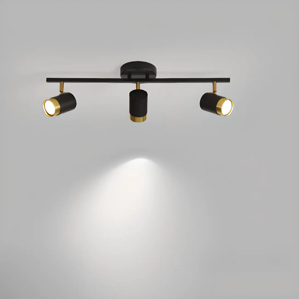 Plafoniera/spot a 4 luci LED dimmerabile, moderna, con testa regolabile