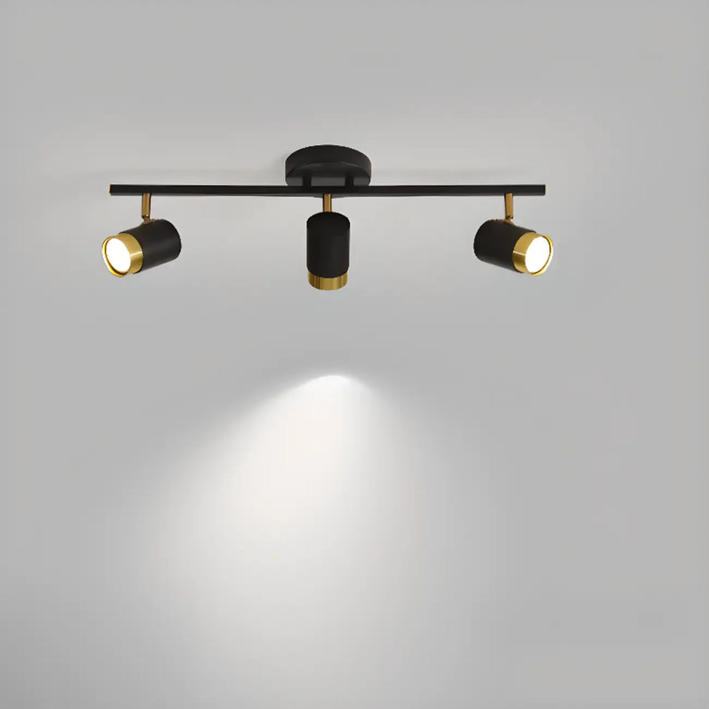 Plafoniera/spot a 4 luci LED dimmerabile, moderna, con testa regolabile
