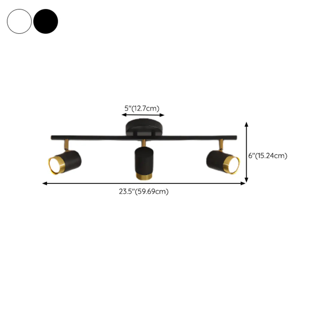 Plafoniera/spot a 4 luci LED dimmerabile, moderna, con testa regolabile