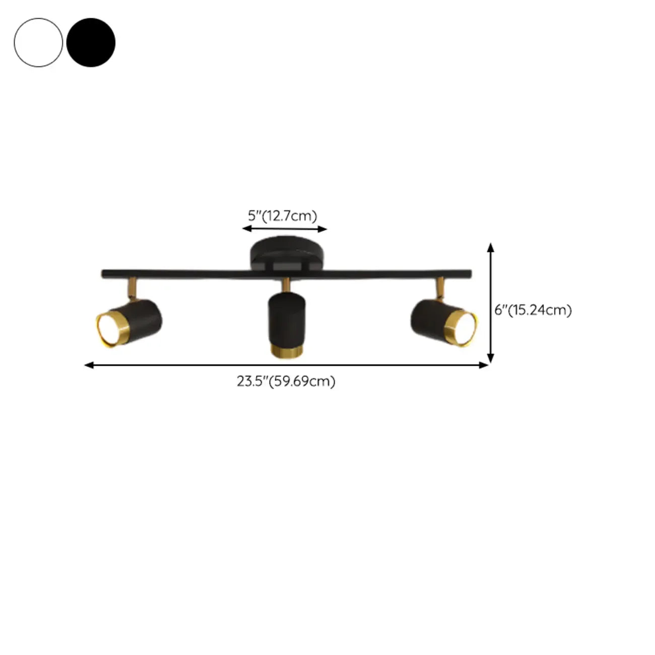 Plafoniera/spot a 4 luci LED dimmerabile, moderna, con testa regolabile