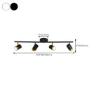 Plafoniera/spot a 4 luci LED dimmerabile, moderna, con testa regolabile