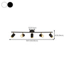 Plafoniera/spot a 4 luci LED dimmerabile, moderna, con testa regolabile