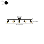 Plafoniera/spot a 4 luci LED dimmerabile, moderna, con testa regolabile