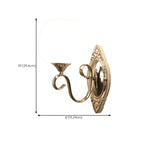 Applique murale blanche à demi-lumière avec abat-jour en verre pour salon