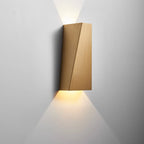 2 Luci Applique da Parete Geometrica Semplice Paralume in Metallo