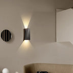 2 Luci Applique da Parete Geometrica Semplice Paralume in Metallo