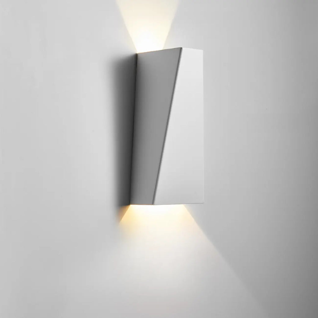 2 Luci Applique da Parete Geometrica Semplice Paralume in Metallo
