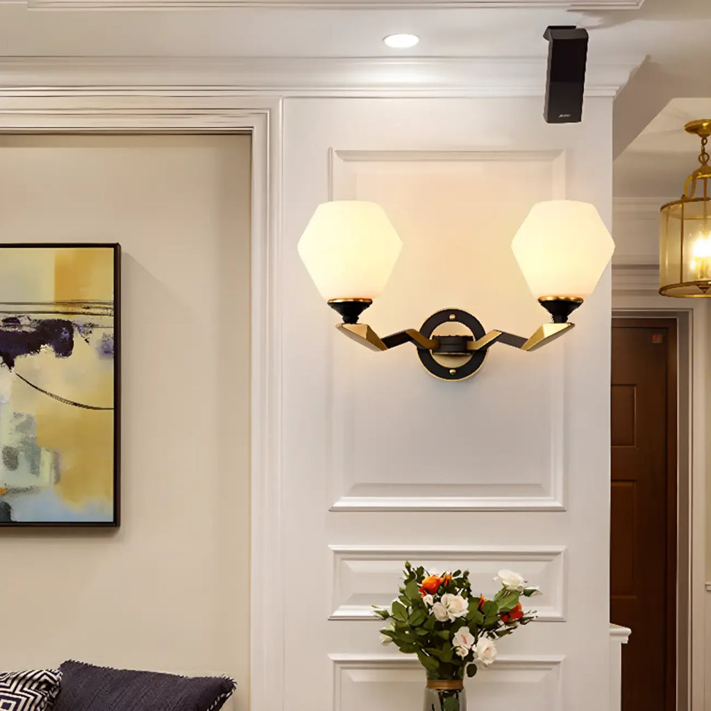 Applique murale géométrique moderne de 10 à 14 pouces pour usage résidentiel