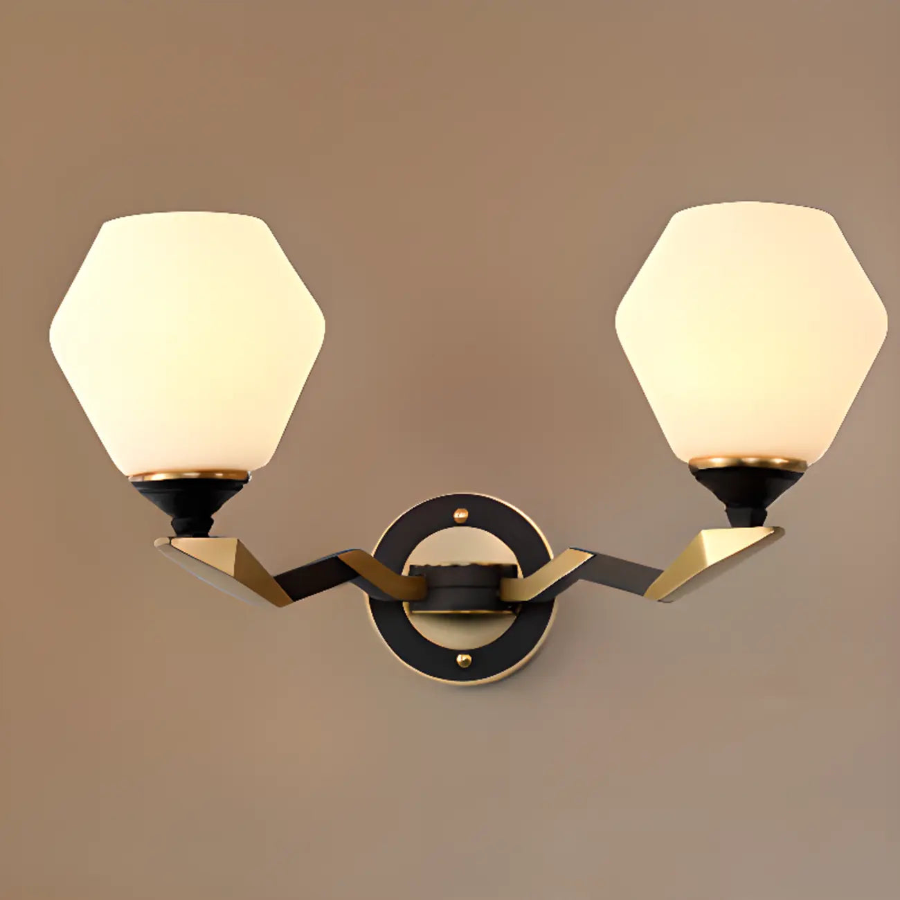 Applique murale géométrique moderne de 10 à 14 pouces pour usage résidentiel