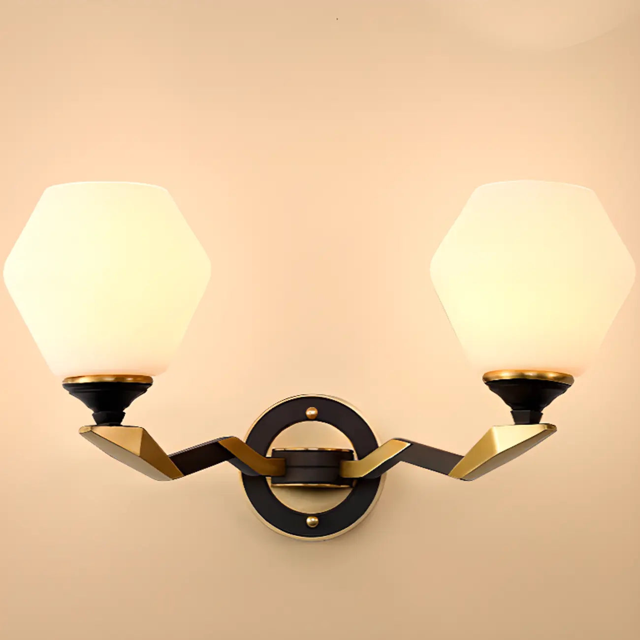 Applique murale géométrique moderne de 10 à 14 pouces pour usage résidentiel