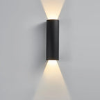 Applique murale cylindrique miniature en métal, éclairage LED chaud, orientable vers le haut ou vers le bas