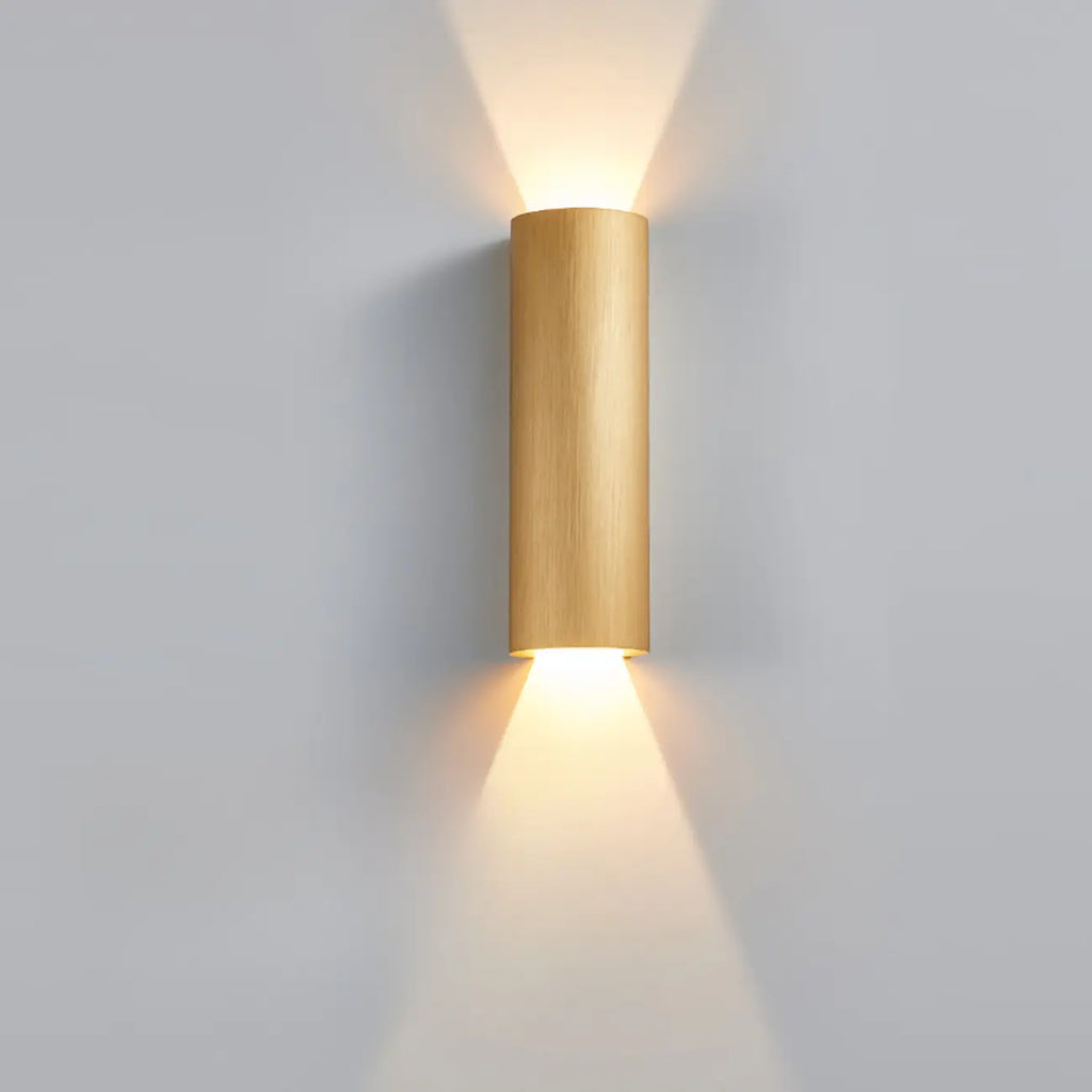 Applique murale cylindrique miniature en métal, éclairage LED chaud, orientable vers le haut ou vers le bas