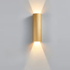 Applique murale cylindrique miniature en métal, éclairage LED chaud, orientable vers le haut ou vers le bas