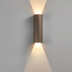 Applique murale cylindrique miniature en métal, éclairage LED chaud, orientable vers le haut ou vers le bas