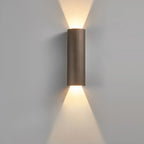 Applique murale cylindrique miniature en métal, éclairage LED chaud, orientable vers le haut ou vers le bas