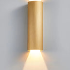 Applique murale cylindrique miniature en métal, éclairage LED chaud, orientable vers le haut ou vers le bas