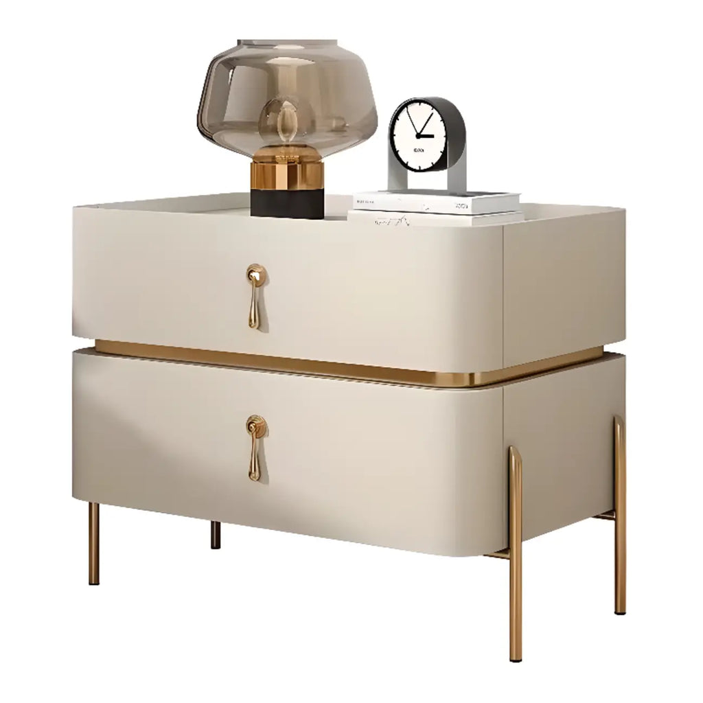 Table de chevet moderne avec plateau en pierre frittée