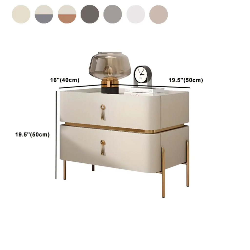 Table de chevet moderne avec plateau en pierre frittée