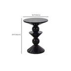 Table d'appoint ronde et colorée en fibre de verre empilée