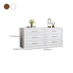 Coffres de rangement modernes et élégants en bois blanc avec poignées dorées
