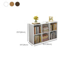 Bibliothèque rectangulaire horizontale en bois naturel à plusieurs cubes