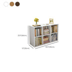 Bibliothèque rectangulaire horizontale en bois naturel à plusieurs cubes