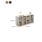 Bibliothèque rectangulaire horizontale en bois naturel à plusieurs cubes