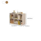 Bibliothèque rectangulaire horizontale en bois naturel à plusieurs cubes