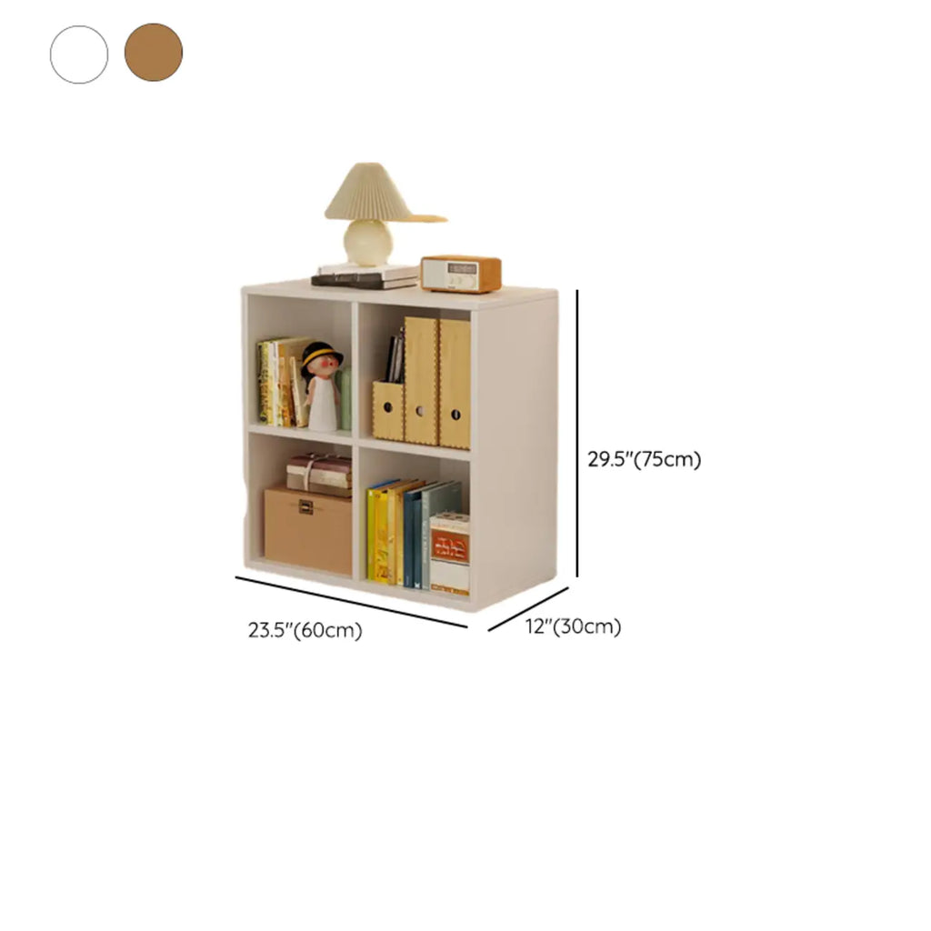 Bibliothèque rectangulaire horizontale en bois naturel à plusieurs cubes