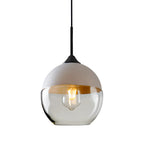 Suspension géométrique minimaliste en verre transparent pour la cuisine