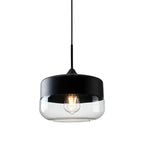 Suspension géométrique minimaliste en verre transparent pour la cuisine