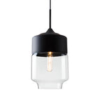 Suspension géométrique minimaliste en verre transparent pour la cuisine