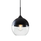 Suspension géométrique minimaliste en verre transparent pour la cuisine