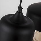 Suspension géométrique minimaliste en verre transparent pour la cuisine