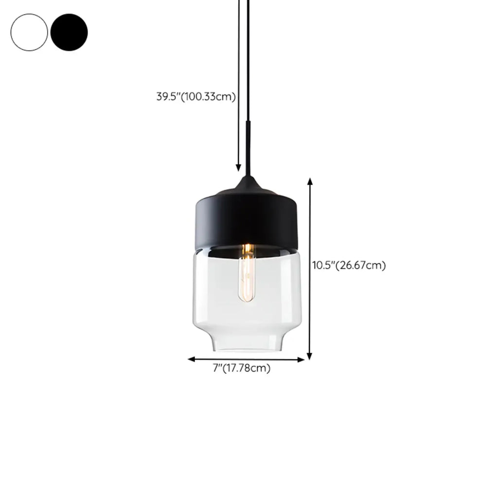 Suspension géométrique minimaliste en verre transparent pour la cuisine