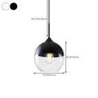 Suspension géométrique minimaliste en verre transparent pour la cuisine