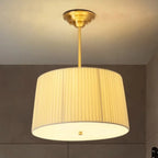 Plafonnier semi-encastré minimaliste colonial blanc tambour doré