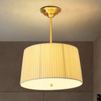 Plafonnier semi-encastré minimaliste colonial blanc tambour doré