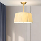 Plafonnier semi-encastré minimaliste colonial blanc tambour doré