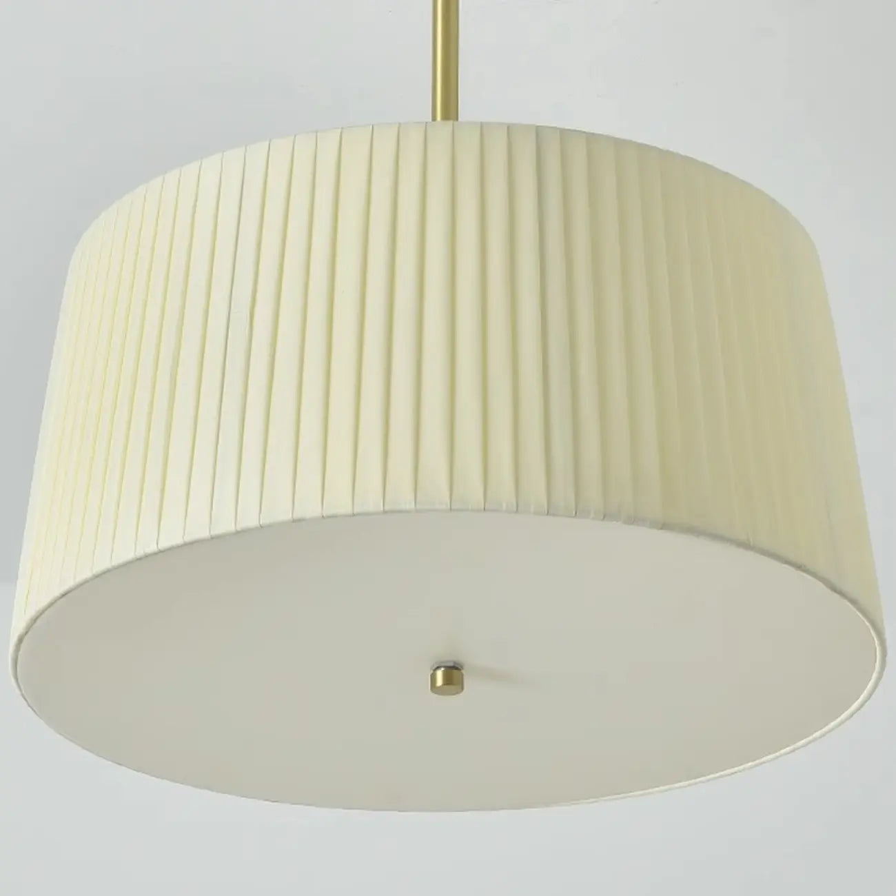 Plafonnier semi-encastré minimaliste colonial blanc tambour doré